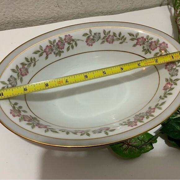 Noritake 5433 Floral Pattern Gold Trim Dish Oval Serving Bowl 10.5" x 7.5" G5 - Picture 9 of 12